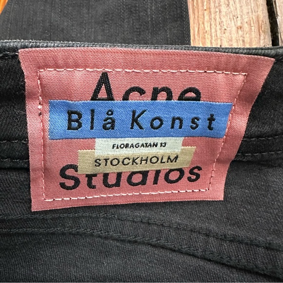 NWOT Acne Studios Climb Skinny Fit Jeans in Used Black - Picture 7 of 11